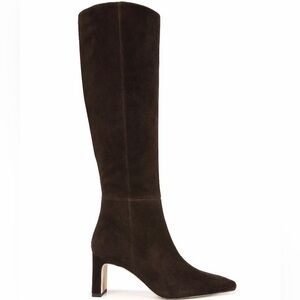 NIB Women’s Sam Edelman Sylvia Suede Tall Dress Boots Chocolate Brown Sz 8